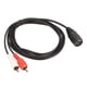 thumbnail image 3 of Cable DIN Hembra De 5 Pines A 2 Macho, Cable Adaptador De Sonido De Agarre Fuerte, Conector De Alivio De Tensión Moldeado De PVC De 4,9 Pies Para VCR, 3 of 7