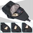 thumbnail image 4 of Bolso de hombro para hombre, bolso de pecho con puerto de carga USB y auriculares, mochila de viaje para hombre y mujer, 4 of 5