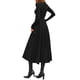 thumbnail image 5 of Vestido PRETTYGARDEN 2025 Elegante de Manga Larga Midi Negro Talla L, 5 of 8
