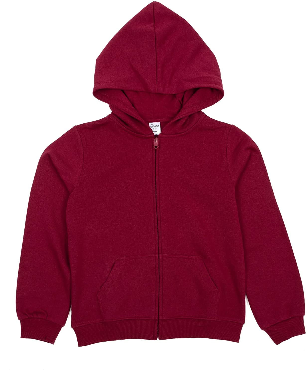 Leveret Kids Zipper Sweat Hoodie Maroon 4 Year