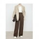 thumbnail image 1 of Pantalones de color caramelo de principios de primavera, pantalones de color plátano, pantalones de traje de estilo retro, cintura alta, casuales, anchos y sueltos., 1 of 5