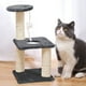 thumbnail image 4 of Árbol rascador moderno para gatos con poste de sisal integrado, diseño que ahorra espacio, estructura metálica plegable, base de madera de 2 niveles, ideal para el dormitorio.,Wsvlmg, 4 of 9