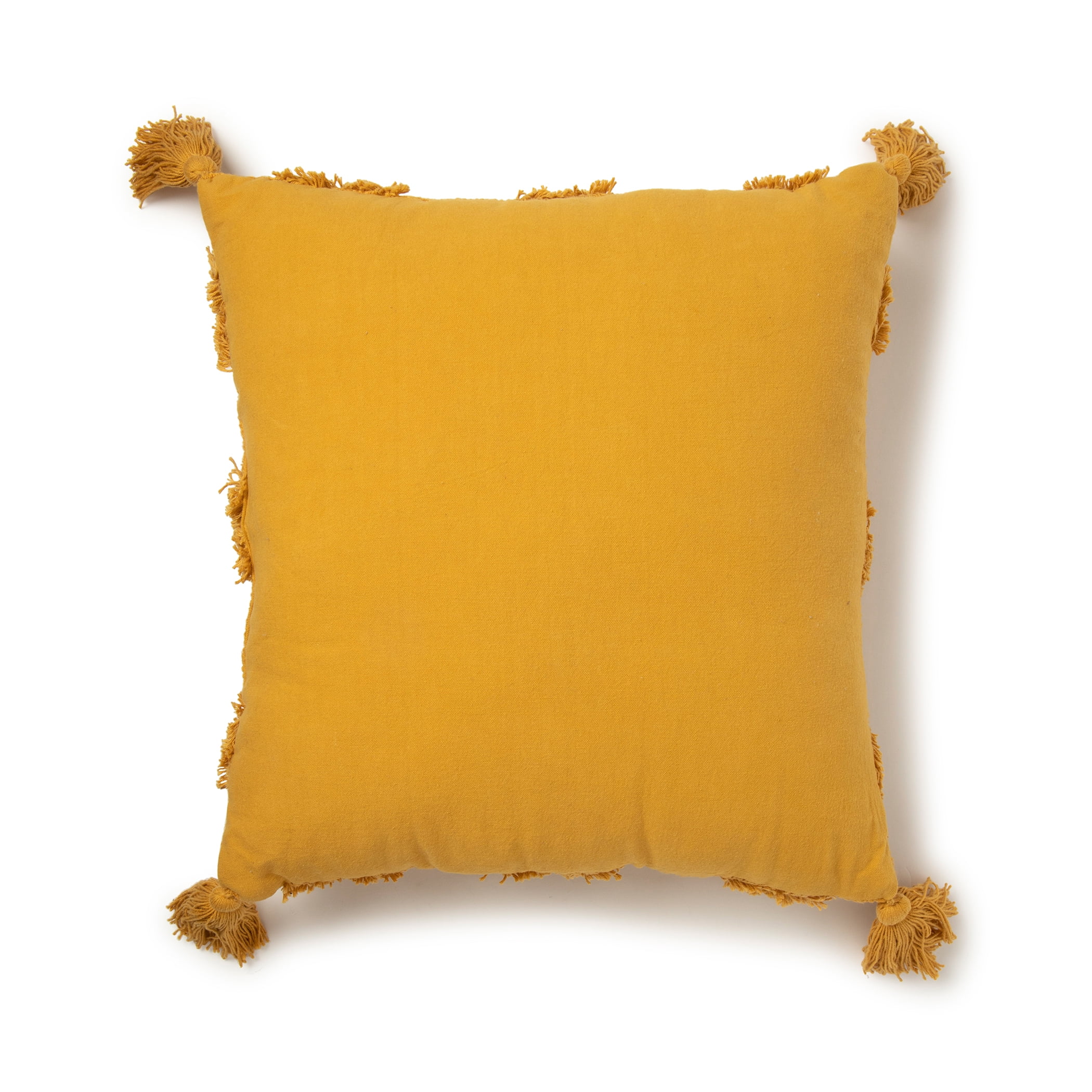 Better Homes & Gardens Tufted Trellis Decorative Throw Pillow, 20" x 20", Square, Ochre Harvest