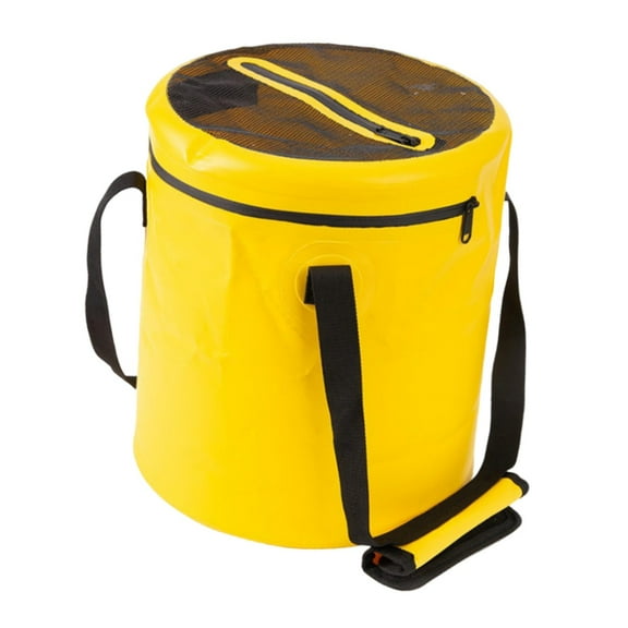Collapsible Bucket with Lid with Zipper Lid Multipurpose Folding Water Container