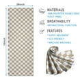 thumbnail image 2 of Beige and White Checkerboard Pattern Hot Yoga Mat Towel Non Slip for Hot Yoga - Quick-Drying Yoga Mat Cover with 4 Corner Pockets with Travel Bag - Hot Yoga Towel Non Slip 70"x26", 2 of 6