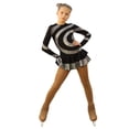 thumbnail image 2 of IceDress Figure Skating Dress - Thermal - Serpentine (Black with a Hologram), 2 of 5