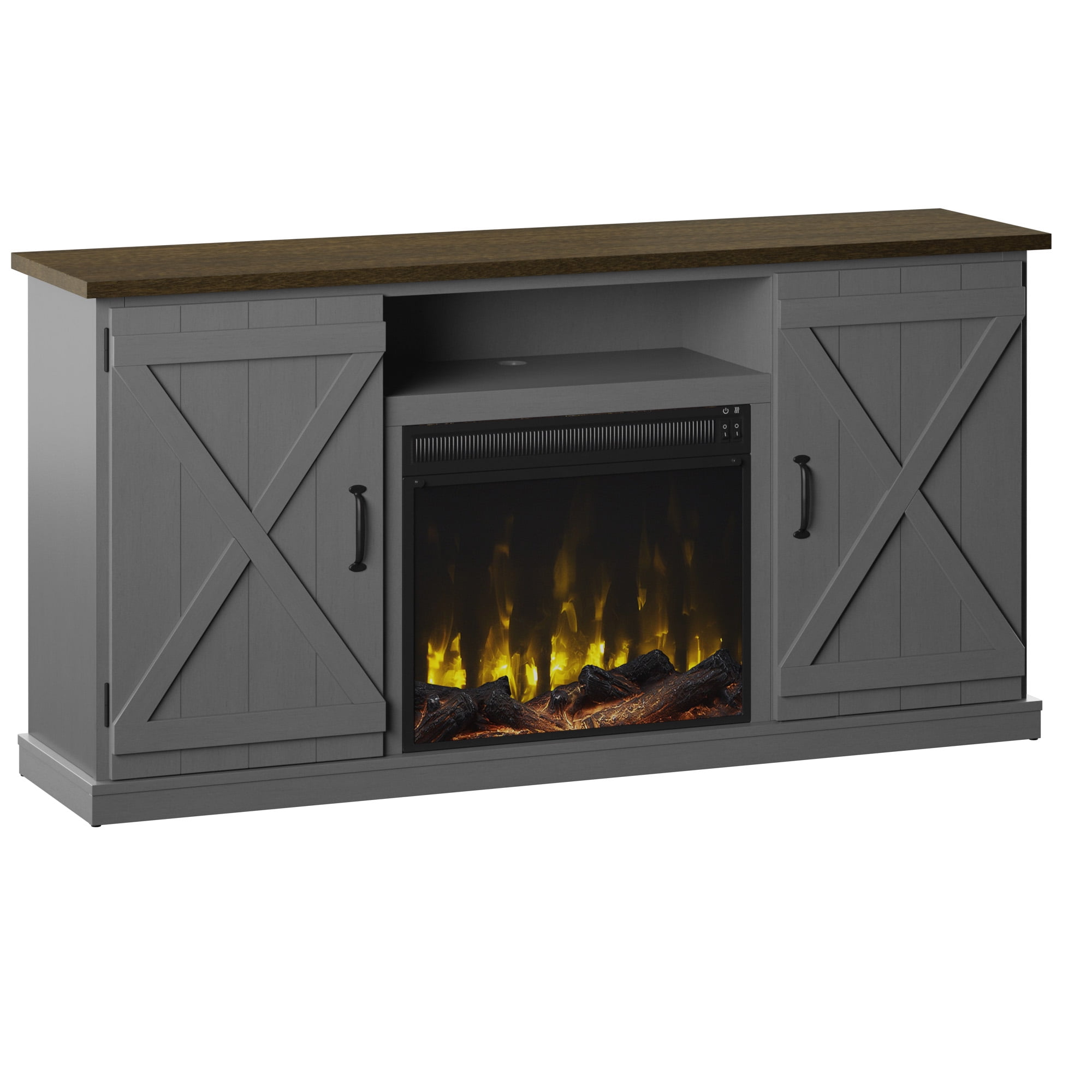Twinstar omni 70 inch cheap weathered gray fireplace tv stand
