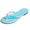 Blue, variant on Women's Wide Width Flip Flops - Comfortable Slip-On Sandals with Toe Post Design, Trendy Minimalist Beach Shoes for Summer Walking