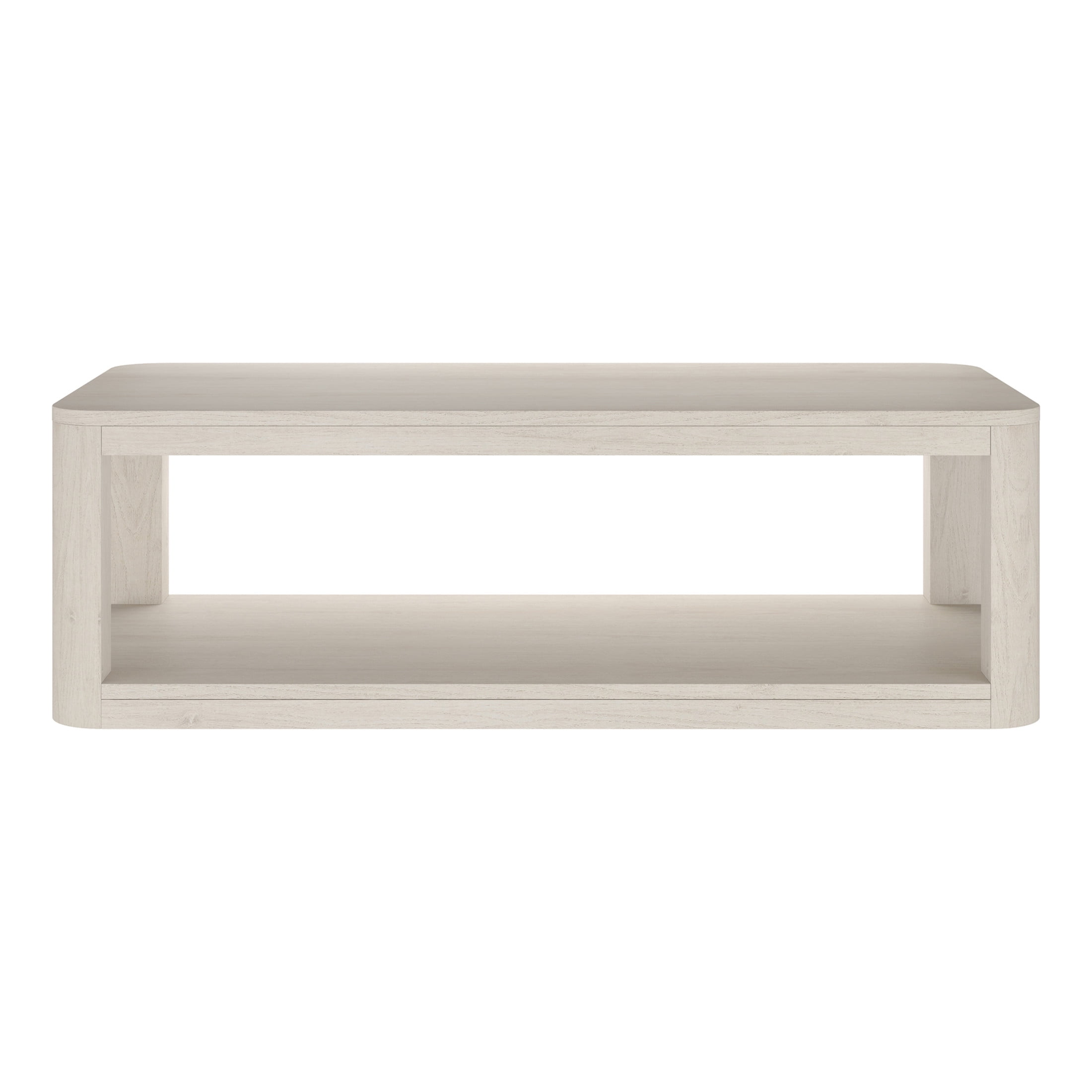 Evelyn&Zoe Modern/Contemporary 47" Wide Alder White Coffee Table
