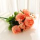 thumbnail image 1 of Xiao Hua Ramo de peonías artificiales de estilo europeo, 13 flores de primavera, ramos de peonías de seda artificiales, decoración para bodas, aniversarios, ramos de flores, 18 unidades, 1 of 4