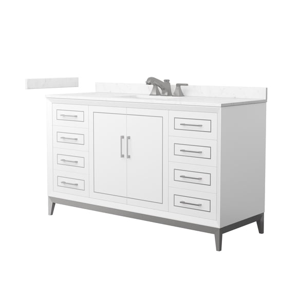 Wyndham Collection WCH515160SWHC2US3MXX Marlena 60" Free Standing Single Basin Vanity Set