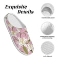thumbnail image 5 of Lsque Lilies Flowers Pattern Womens Comfort Cotton on Scuff With Memory Foam and Anti-skid Sole Slipper-46/47, 5 of 7