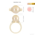thumbnail image 5 of ANGARA Golden South Sea Cultured Pearl Collar Ring with Diamonds in 14K Yellow Gold for Women | June Birthstone, Birthday, Anniversary, Jewelry Gift for Women | Pearl Ring, 5 of 9