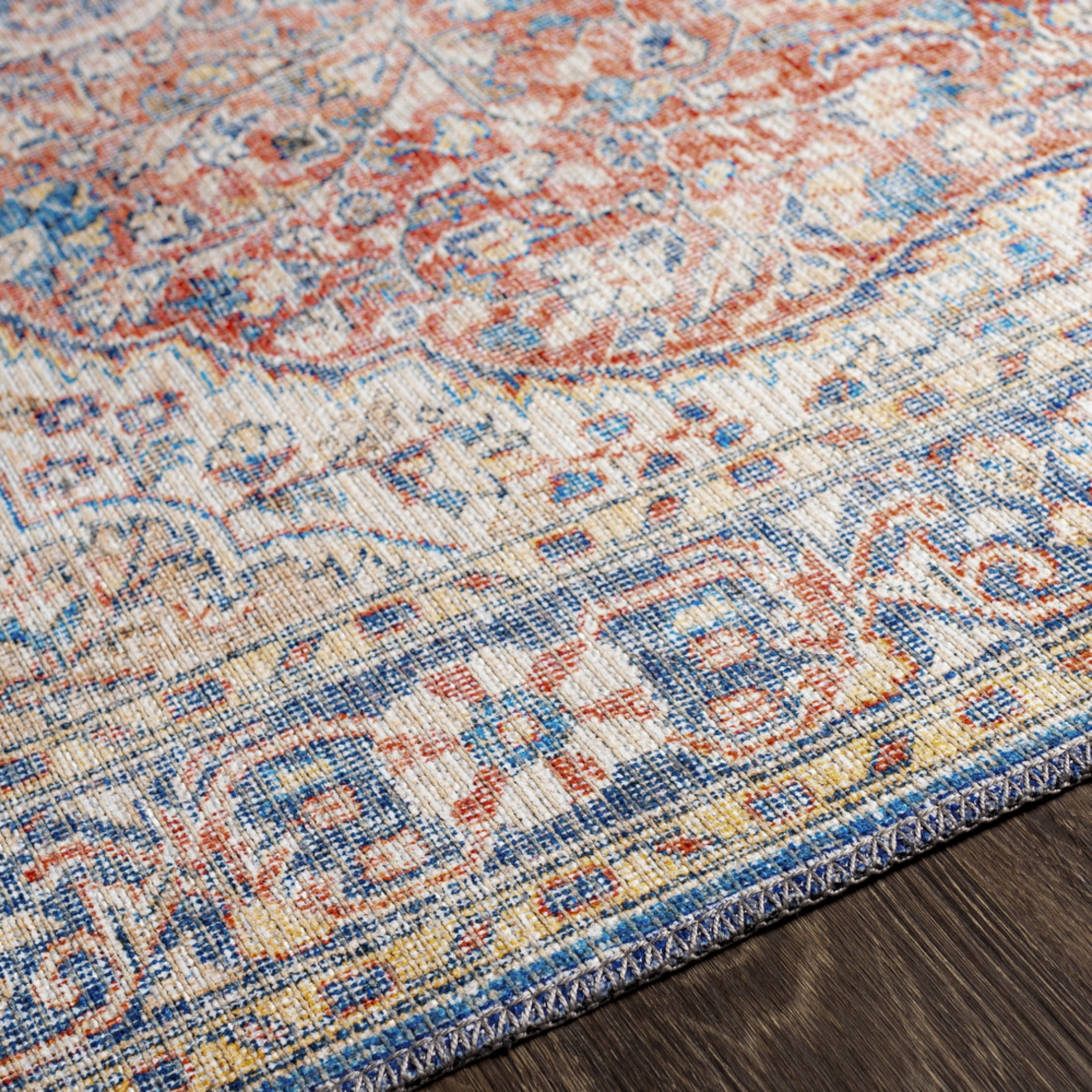 Livabliss Washable Rugs for Living Room, 3x12 Colin Traditional Red Runner Area Rug, Bedroom Dining Room Home Decor Stain Resistant Carpet (2'7" x 12' Runner)