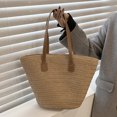 thumbnail image 1 of Bolsa De Hombro Bolso De Hombro Bolso de playa de verano tejido a mano tejido de gran capacidad Casual Simple para el trabajo, 1 of 8