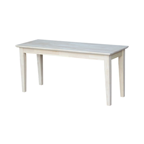 International Concepts Shaker Style Bench  Unfinished