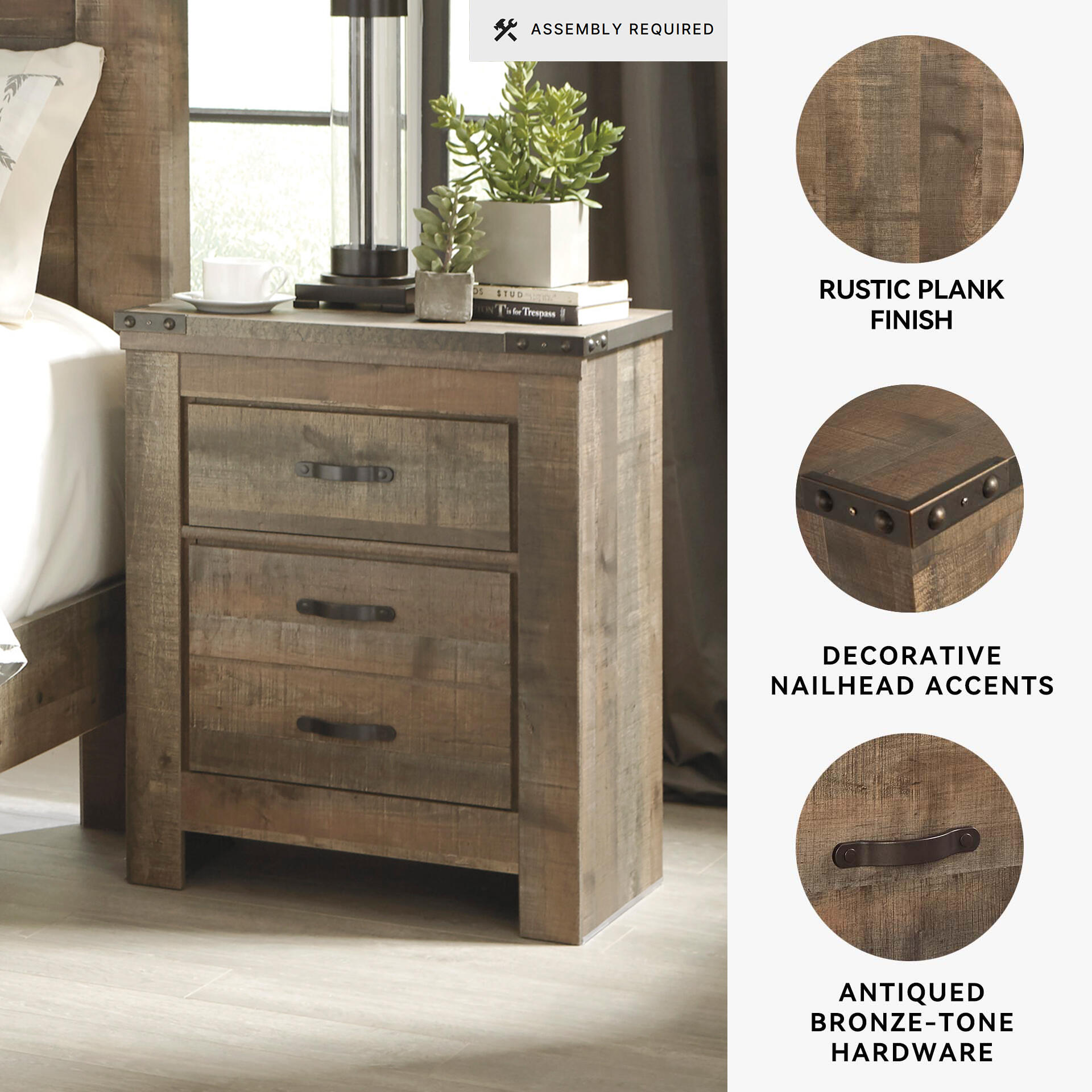 Signature Design by Ashley Trinell 2-Drawer Nightstand photo 3