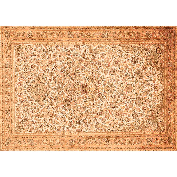 Ahgly Company Indoor Rectangle Persian Orange Traditional Area Rugs, 5' x 7'