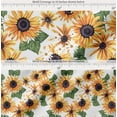thumbnail image 2 of Soimoi White Cotton Cambric Fabric Leaves & Sunflower Floral Print Fabric by Yard 42 Inch Wide, 2 of 7