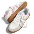 thumbnail image 6 of LUCKY STEP Fashion Floral Embroidery Retro Sneakers Casual Walking Shoes,White/Pink,Womens, 6 of 6