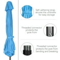 thumbnail image 3 of Scafild | 7.5 Ft Solar LED Light Patio Umbrella Outdoor W/ Easy Tilt - Sky Blue, 3 of 7