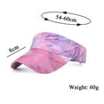 thumbnail image 2 of Jongmart Women Sun Visor Cap Tie Dye Visor Elastic Sports Hat Empty Top Baseball Beach Hat, 2 of 5