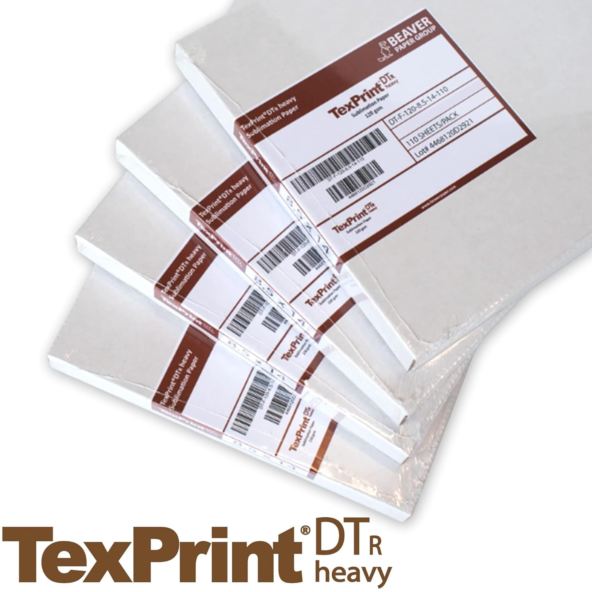 TexPrint DT Heavy for Ricoh and Virtuoso All-Purpose High Release Sublimation Transfer for Dye Sublimation, SawGrass Approved Sublimation Paper 110 Sheets (13" x 19")