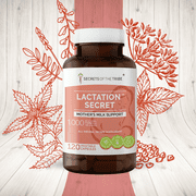 Lactation Secret 120 Capsules, 500 mg, Fenugreek, Blessed Thistle, Goat's Rue, Red Raspberry, Fennel Seed. Mother's Milk Support