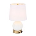 thumbnail image 2 of Elegant Decor TL3034BR Haven 1 Light Brass Table Lamp, 2 of 4