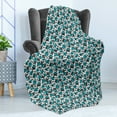 thumbnail image 4 of Butterflies Soft Flannel Fleece Blanket, Wildlife Pattern with Hand Drawn Dragonfly and Butterflies Flat Style, Cozy Plush for Indoor and Outdoor Use, 50" x 70", Sky Blue Black White, by Ambesonne, 4 of 5