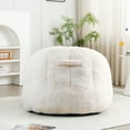 thumbnail image 4 of SESSLIFE Bean Bag Chair for Adults, Faux Fur Bean Bag Sofa with Armrests, High Density Foam Lazy Sofa Chair, Oversized Comfy Lounge Chair for Living Room Bedroom Reading, White, 4 of 10