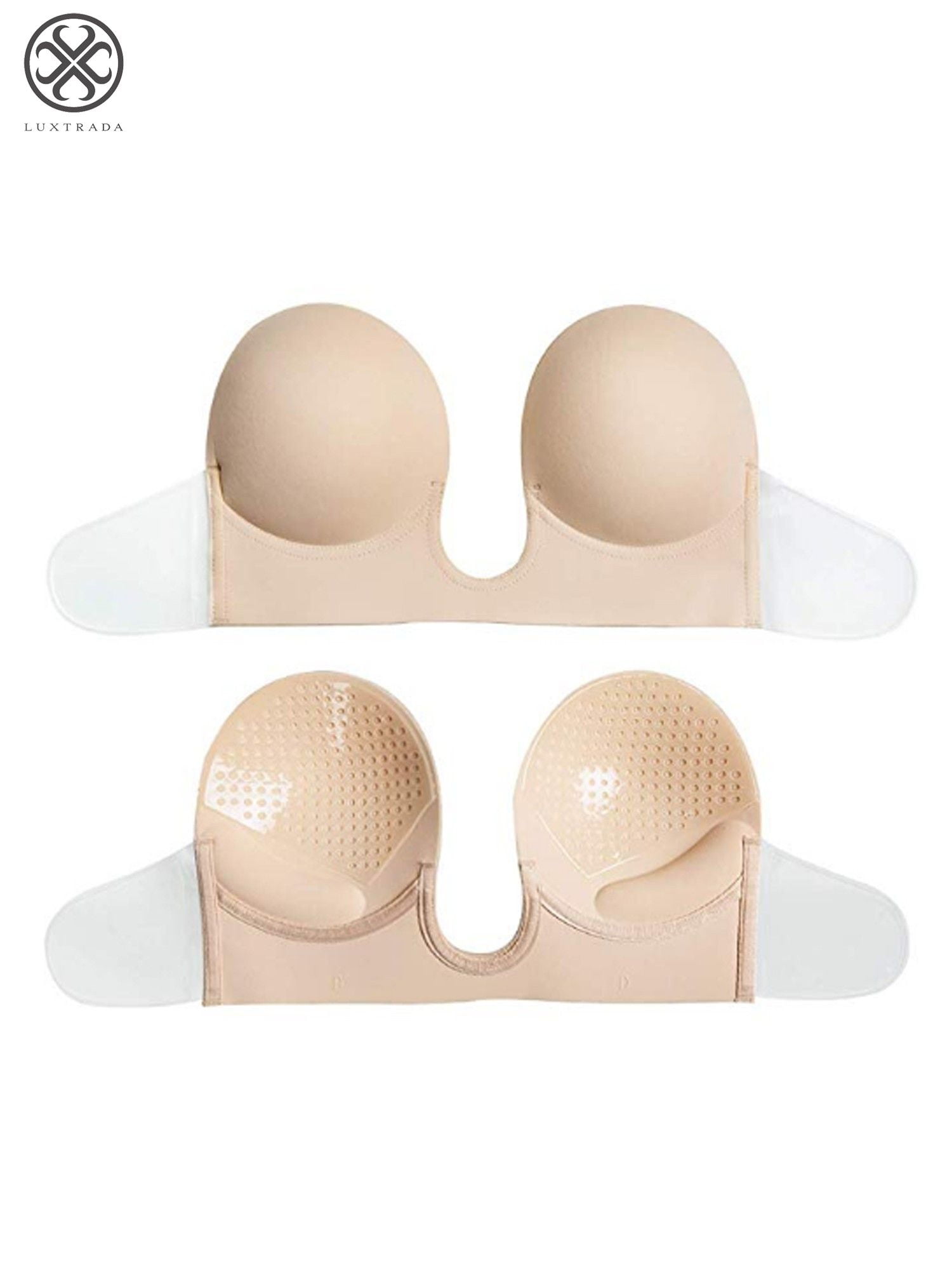 Supportive Bandeau Silicone Baking Deep Cup Supportive Bra Bra Sticky Pads  Gathered Bra Running Pouch Belt Seamless Se : : Fashion