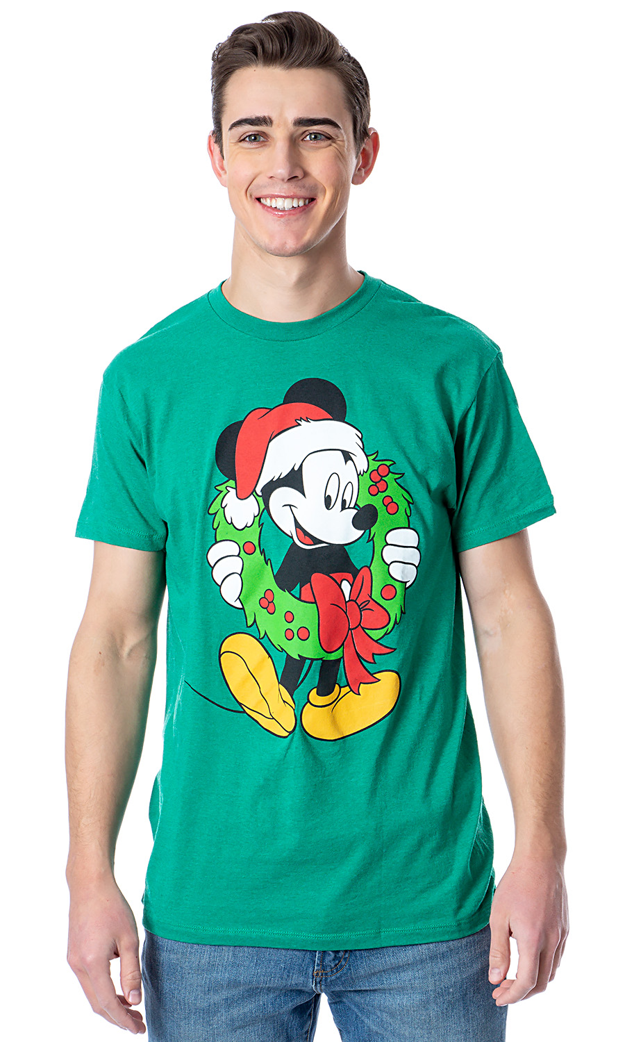 Mickey Mouse Santa Hat Holiday Wreath 