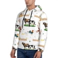 thumbnail image 3 of Naloa Cute Farm Men's Casual Hooded Collar Drawstring Hoodies Pullover Sweatshirts Casual Long Sleeve Shirts-3X-Large, 3 of 7