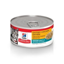Hill's Science Diet Indoor Savory Chicken Wet Cat Food, 5.5oz Can 24pk