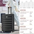 thumbnail image 5 of Hardshell Luggage Set 3 Piece, Durable ABS+PC Travel Suitcase with Spinner Wheels (20/24/28 Inch), 5 of 8