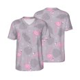 thumbnail image 6 of Rocae Pink Flamingo for Breathable Men's Baseball T-Shirt Fashionable Casual Baseball Jersey, Moisture-wicking Sportswear Small, 6 of 9