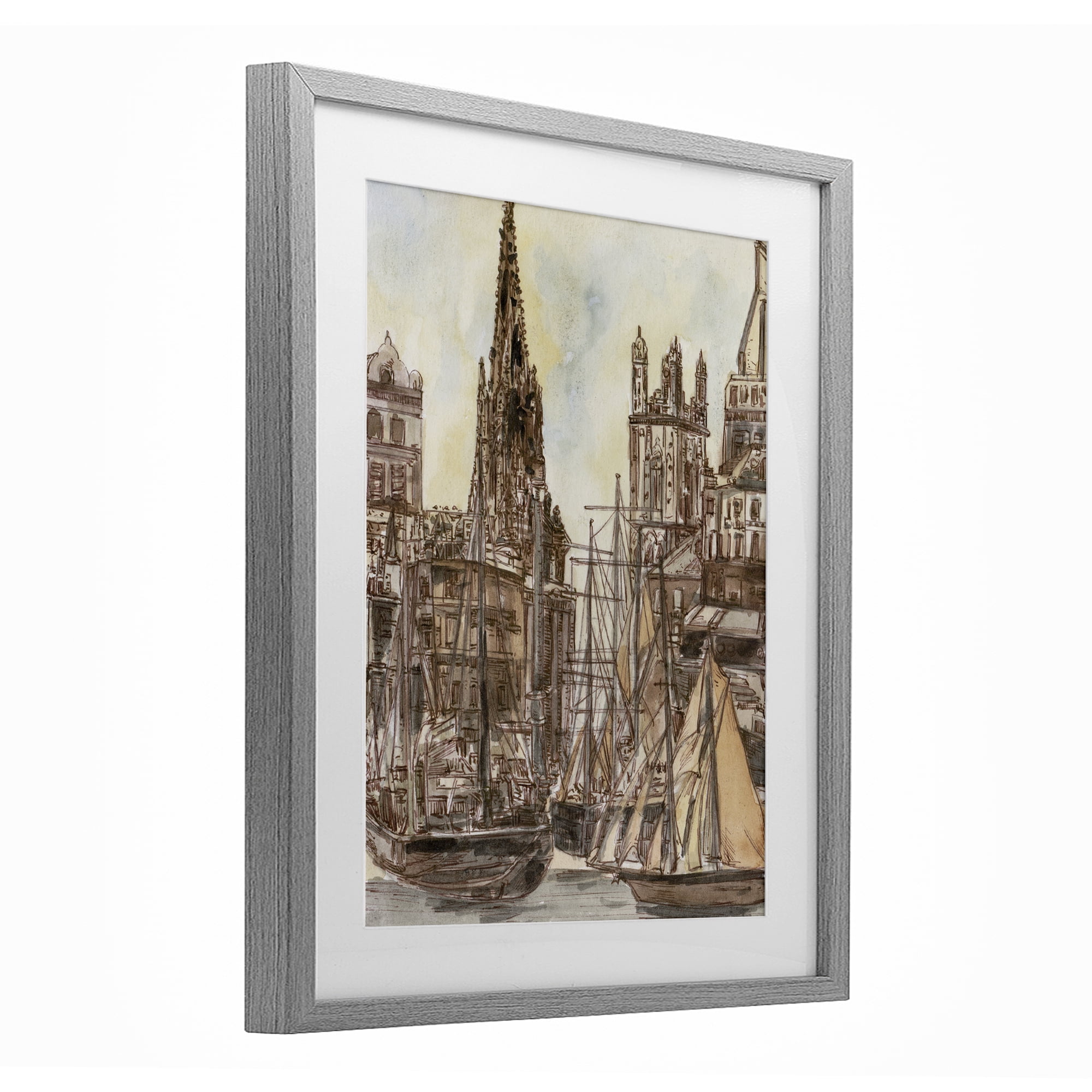 Stupell Industries Salted Remnants Harbor Gray Framed Print Under Glass, design by Melissa Wang