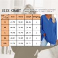 thumbnail image 3 of SHIBEVER Oversized T Shirts for Women Long Sleeve Shirts Fall Tops Loose Blouse V Neck Tunic Tops Casual Pullover Sweatshirts Fashion Solid Color Blue Size M, 3 of 3