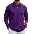thumbnail image 3 of LWavelet Men's Polo Shirt Long Sleeve Collared Golf Shirts Quick Dry Lightweight 3-Button Performance Work Fishing Athletic Tops, 3 of 6