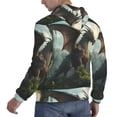 thumbnail image 3 of KLL Forest Stone-Colored Dragon Print Mens Hoodie Long Sleeve Casual Pullover Hooded Sweatshirt Fashion Drawstring Hoodies with Pocket-XX-Large, 3 of 6