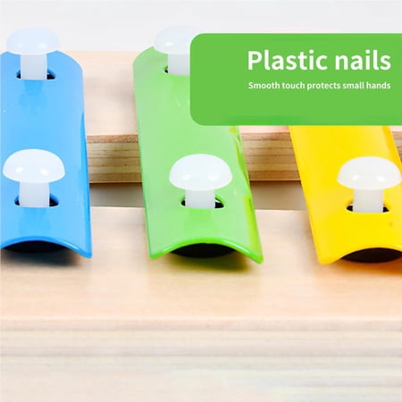 2 In 1 Wooden Pound and Tap Bench Toy Xylophone Early Music Color ...
