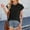 Noir, variante sur Yanlir T-Shirt à Manches Longues Rayé Col Rond Ample Décontracté pour Femmes Vêtements d'Été 2025 Coton Léger (Bleu, P)