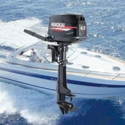HANGKAI 6.5 HP 4 Stroke Boat Motor Outboard Motor Marine Fishing Boat Engine Water Cooling Tiller Control 123CC
