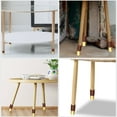 thumbnail image 4 of MLINS Brown Wood Furniture Legs for Sofas Tables Chairs and Cabinets 4 Pieces Quiet Non-Slip 6 inches, 4 of 6