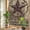 Brown, variant on Vintage Window Privacy Film, Western Country Brown Texas Star Wood Grain Farmhouse Stained Glass Rainbow Film Decorative Window Clings, Static Cling Sun Blocking Stickers 23.6" x 59"