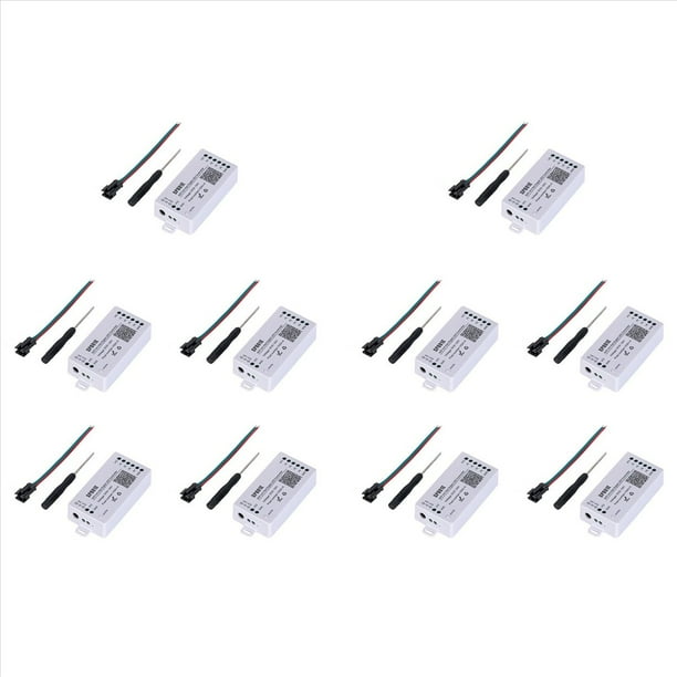 10X Controlador LED SP801E Wifi Art-Net Módulo de Panel de Matriz LED WS2812B WS2811 Tira de Luz Control Inalámbrico CC 5-24V