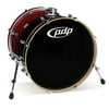 PDP Red To Black Fade - Chrome Hardware Kit Drums - 18 x 22