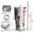 thumbnail image 6 of 30oz Paw Prints and Bones Tumblers Stainless Steel Tumbler with Lid and Straw,Vacuum Insulated Double Wall Travel Tumbler Cups Mug with Cleaning Brush for Coffee,Tea, 6 of 7