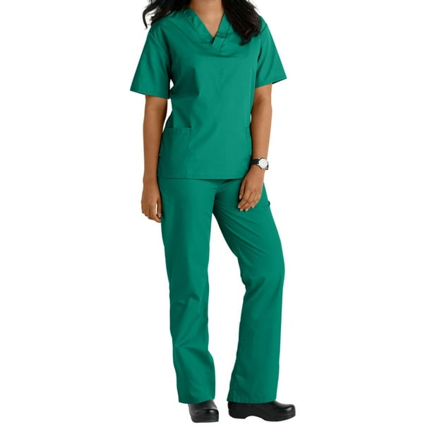 Natural Uniforms Two Piece Scrub Set (Surgical Green, XXXLarge